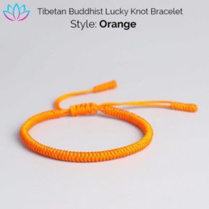 Orange Tibetan Buddhist Lucky Knot